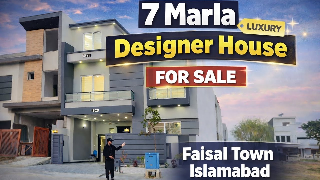 Brand New 7 Marla Designer House for Sale in Faisal Town Islamabad 0333-3332273