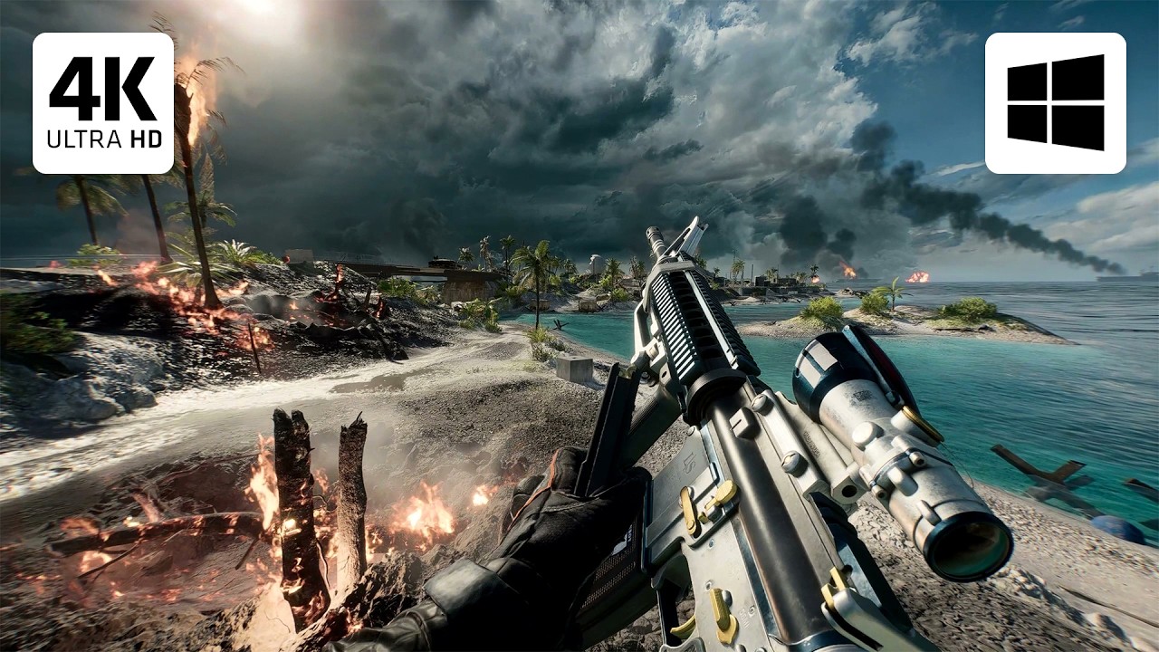 Battlefield 6 NO HUD Wake Island Multiplayer Gameplay (4K)