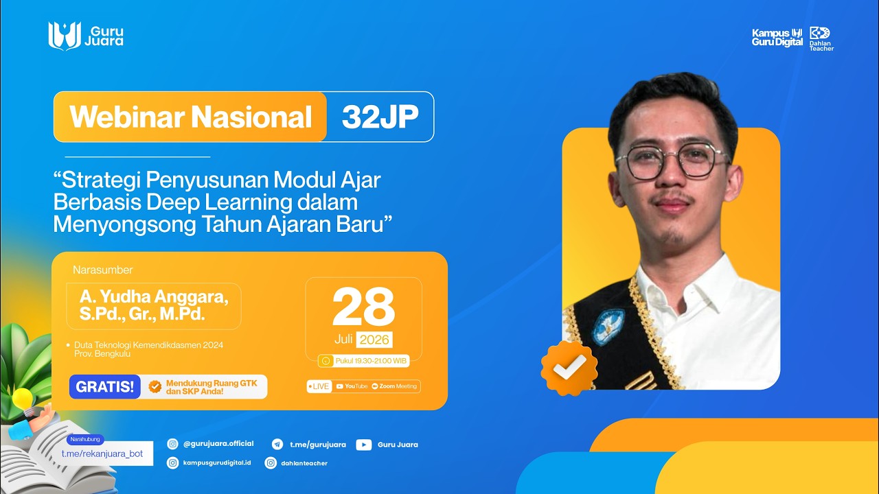 H1: Webinar Strategi Penyusunan Modul Ajar Berbasis Deep Learning Menyongsong Tahun Ajaran Baru