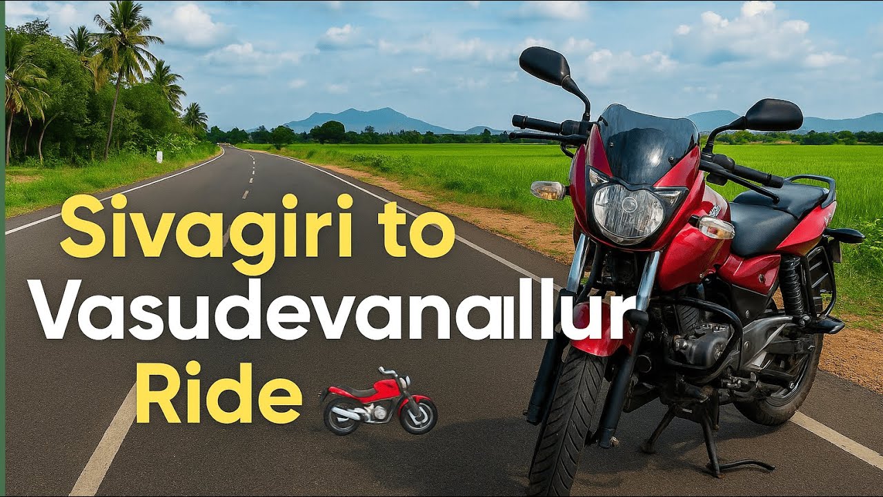 Bike Ride from Sivagiri to Vasudevanallur | Scenic Village Roads 🚴 | Tenkasi | Tamilnadu | India