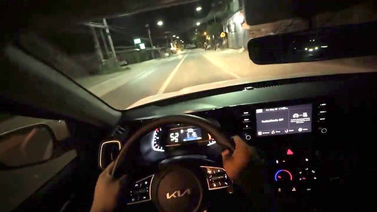 POV Driving KIA Sonet LX AT | Late Night Drive No Commentary