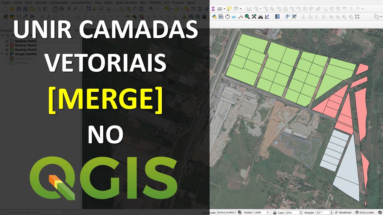 Como Unir Camadas Vetoriais com QGIS (Função MERGE)