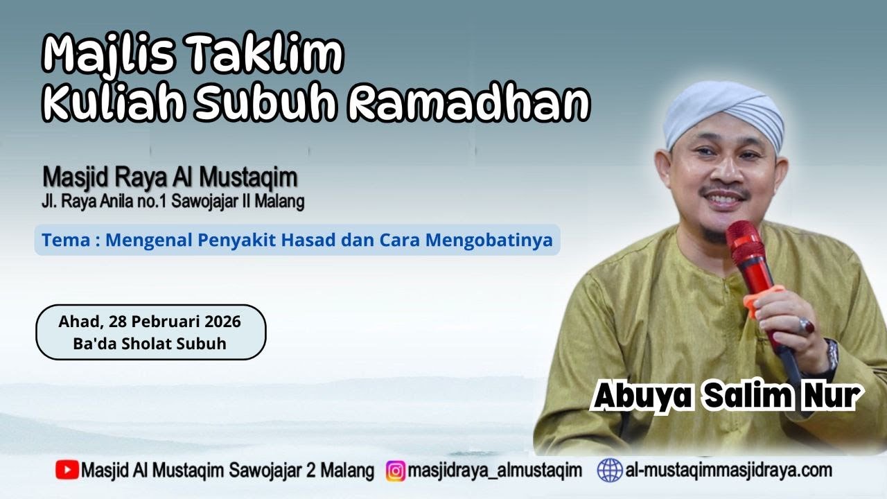 SIARAN LIVE STREAMING dari MASJID RAYA AL MUSTAQIM SAWOJAJAR MALANG