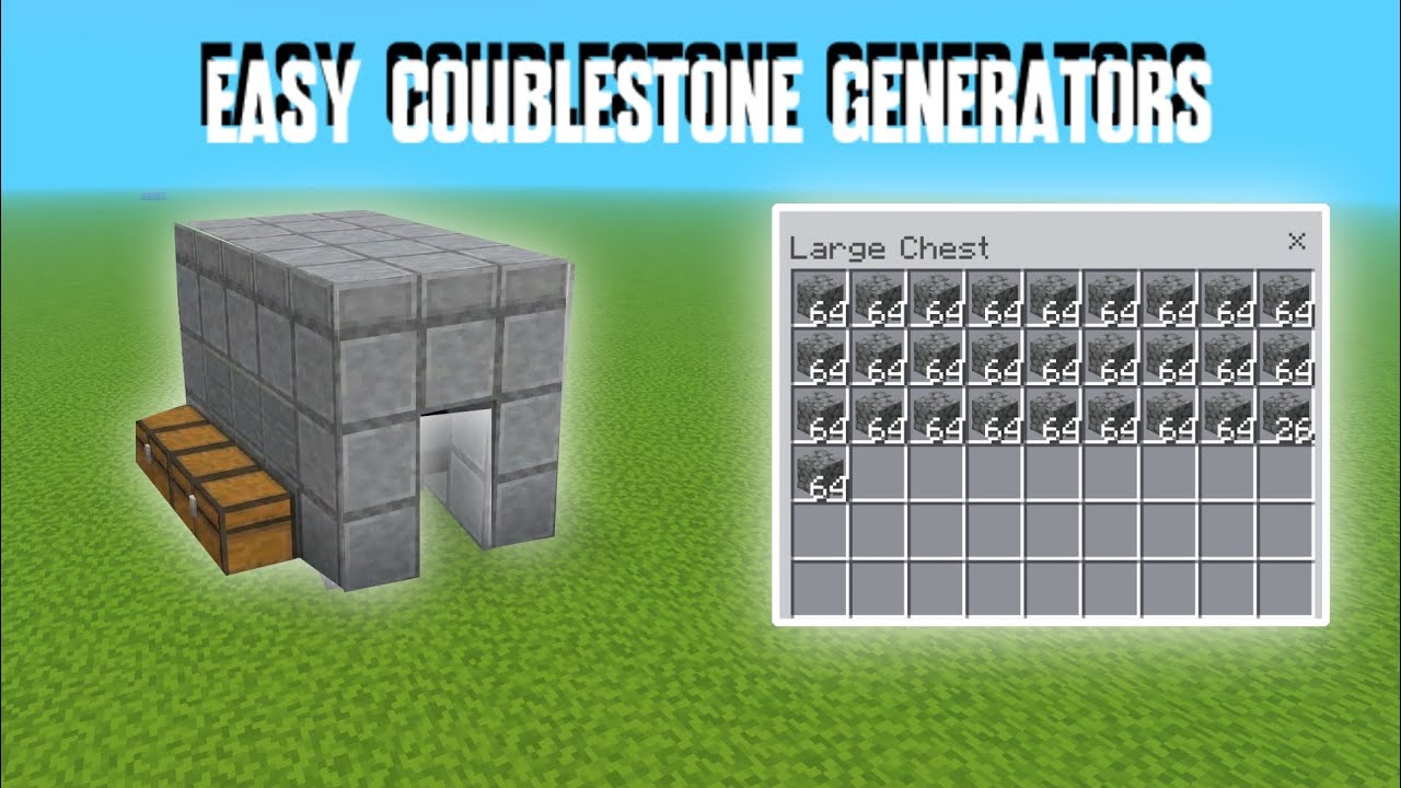 Minecraft Afk Coublestone Generator In Bedrok 1.21+