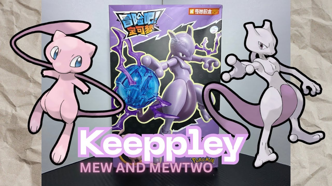 Keeppley Pokemon Mew and Mewtwo Model Kit Build