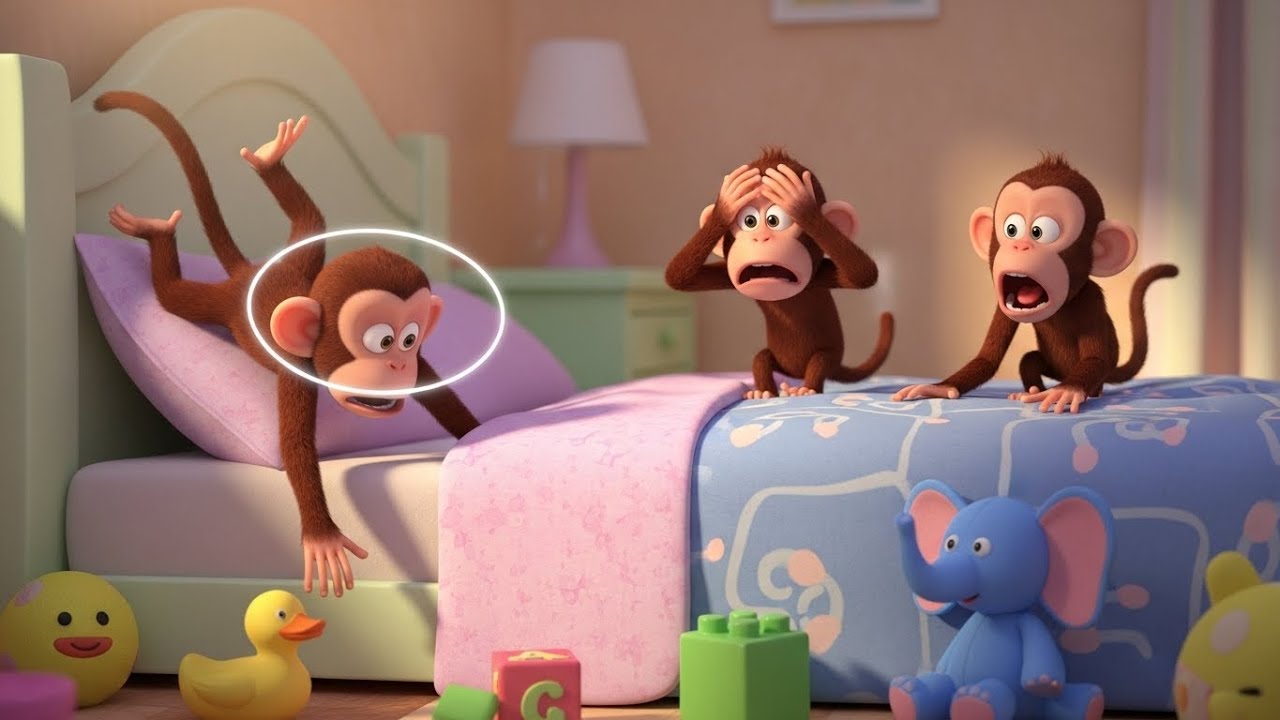 Five Little Monkeys Jumping on the Bed Songs | Counting & Fun Nursery Rhymes Compilation more  songs