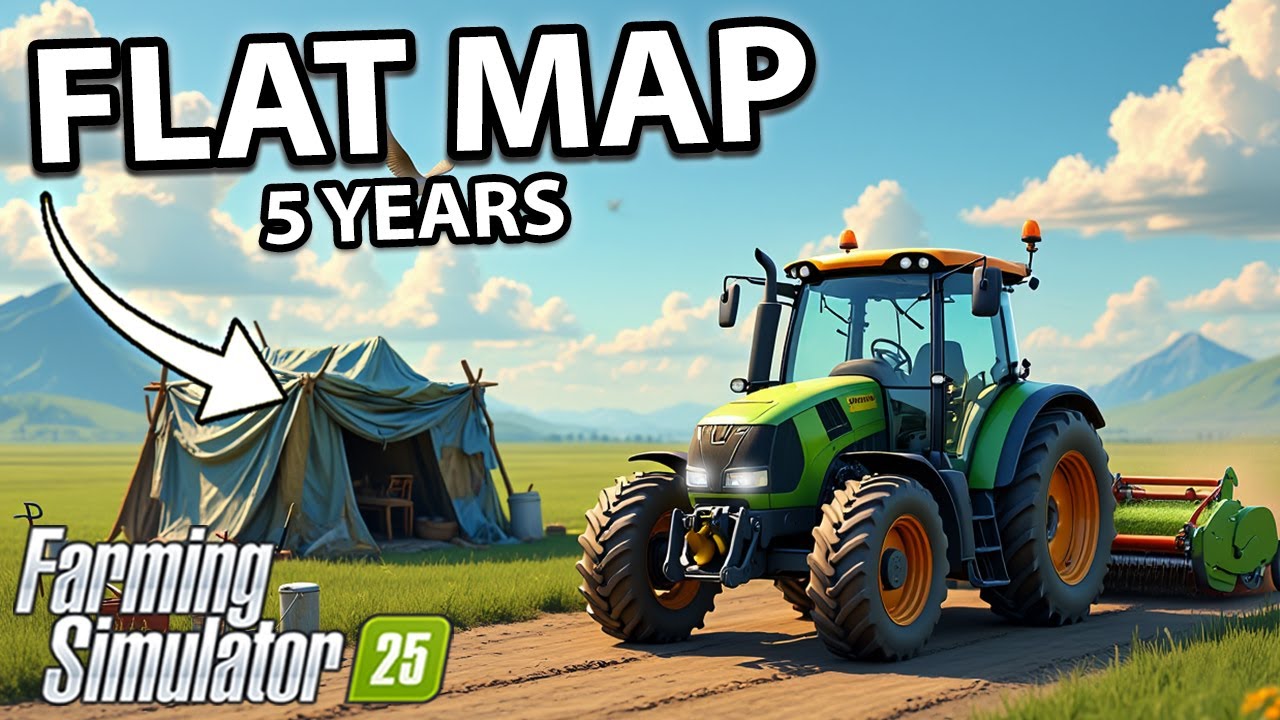 I survived 5 years on the Flat Map with $0! (Full Film) - Farming Simulator 25