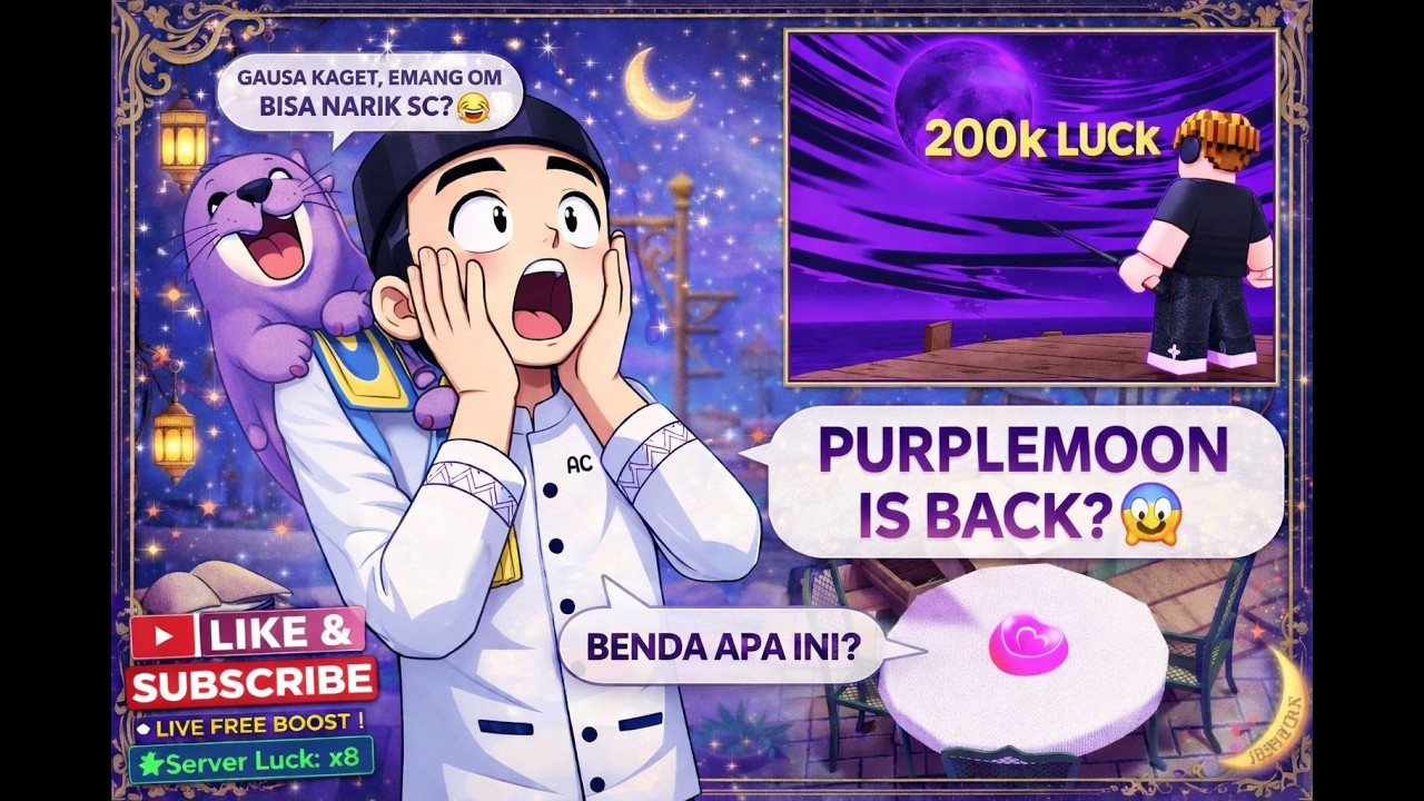 🔴FREE BOOST X8 D4 RAMADHAN!! EVENT PURPLMOON?! FISH IT-ROBLOX