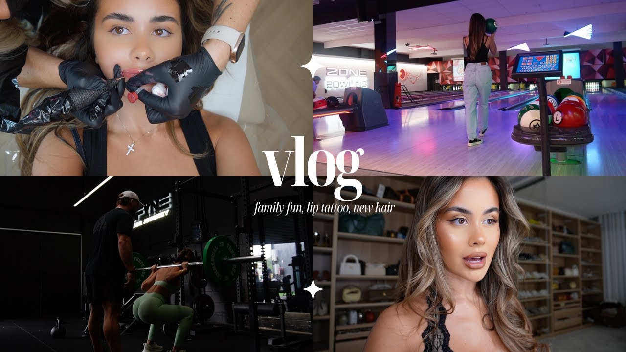 VLOG | Family Time, Lip Tattoo, New Hair & more!