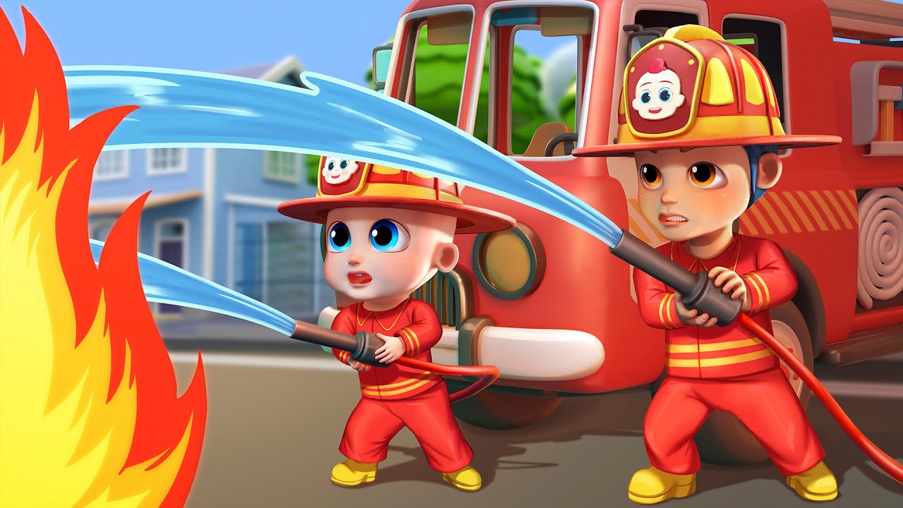 Firefighters Song 🔥🚒 Fire Truck Rescue Team | Funny Bunny - Kids Songs & Nursery Rhymes Compilation