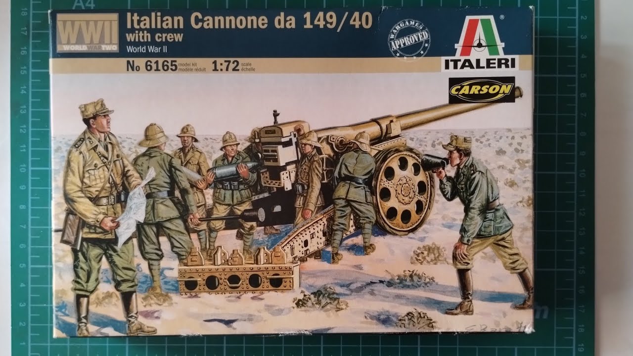 Unboxing Soldatini Italeri 1/72 - Cannone italiano 149/40 con serventi - Italeri 6165