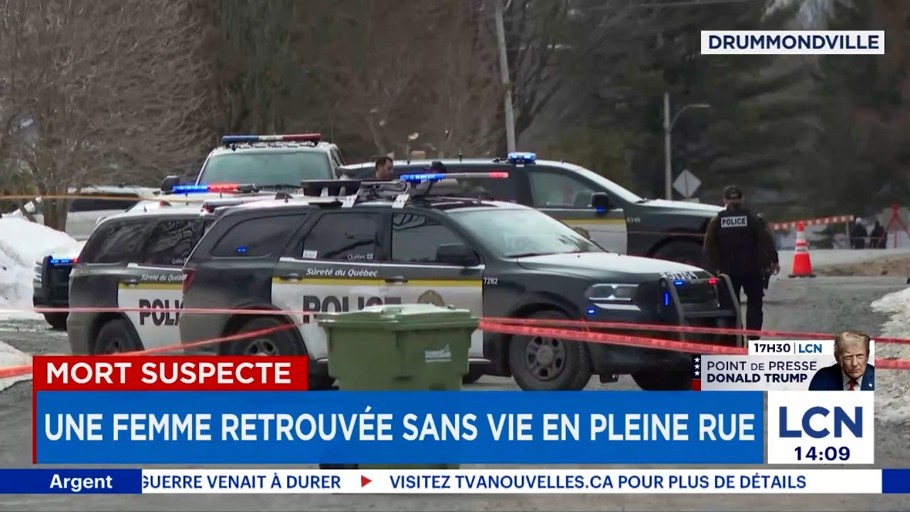 Une femme retrouvée morte en pleine rue à Drummondville