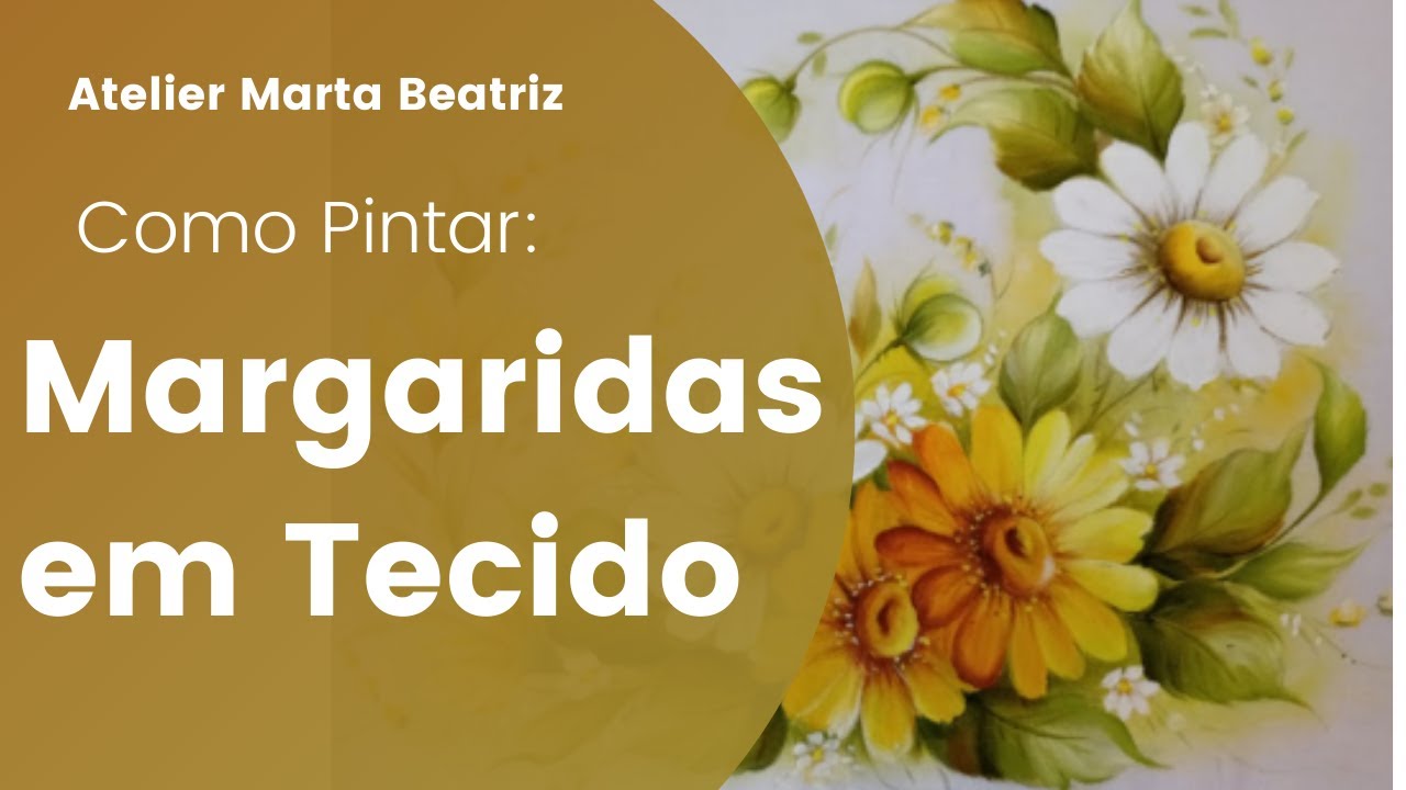 COMO PINTAR MARGARIDAS EM TECIDO