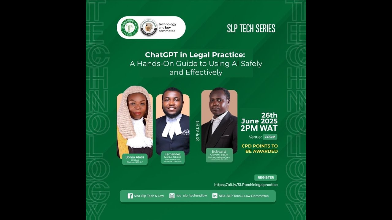 ChatGPT in Legal Practice - SLP Tech Series