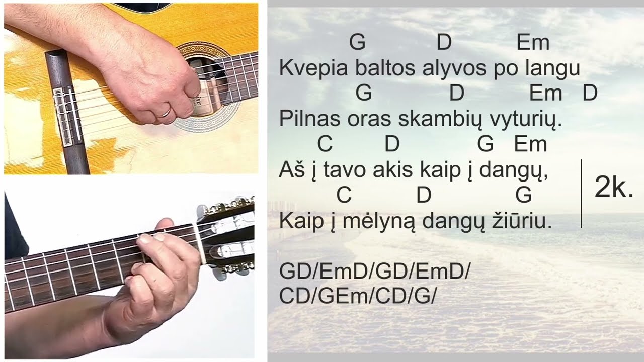Saulius Mykolaitis - Balta diena - AKORDAI - RITMAS 🎸Mokomės groti gitara!