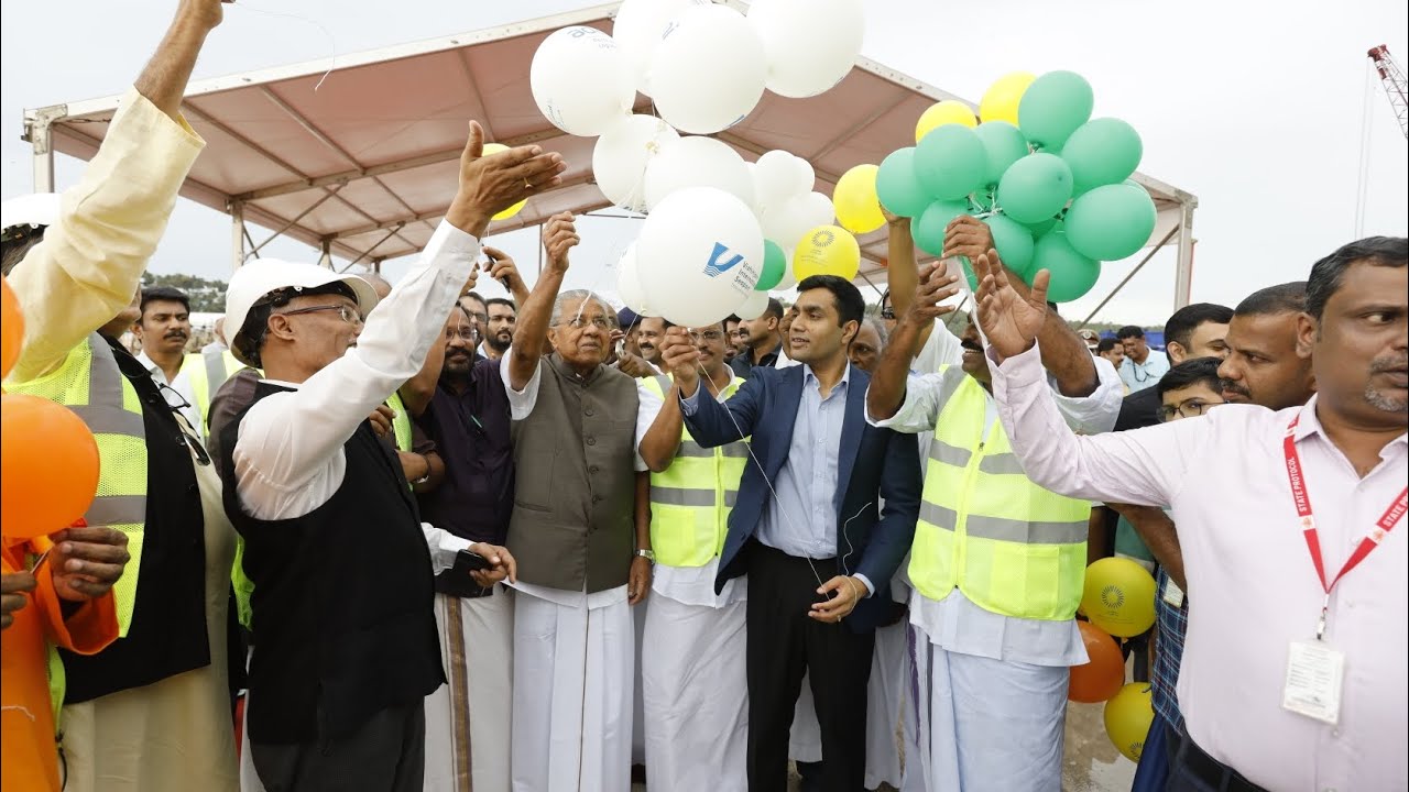The first ever ship docks at Vizhinjam International Seaport Thiruvananthapuram 🔥