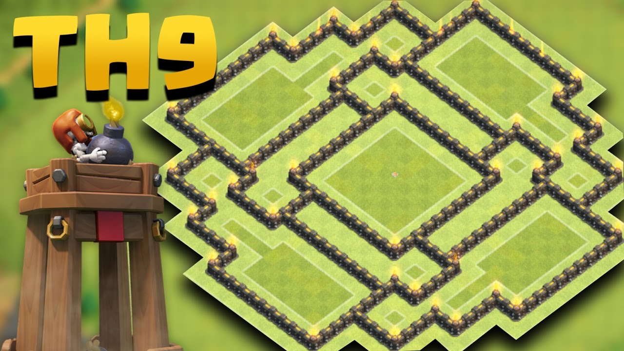 Town Hall 9 Best Farming Base New Update *BOMB TOWER* (TH9  Anti Giant, Valkyries) + Replays Proof