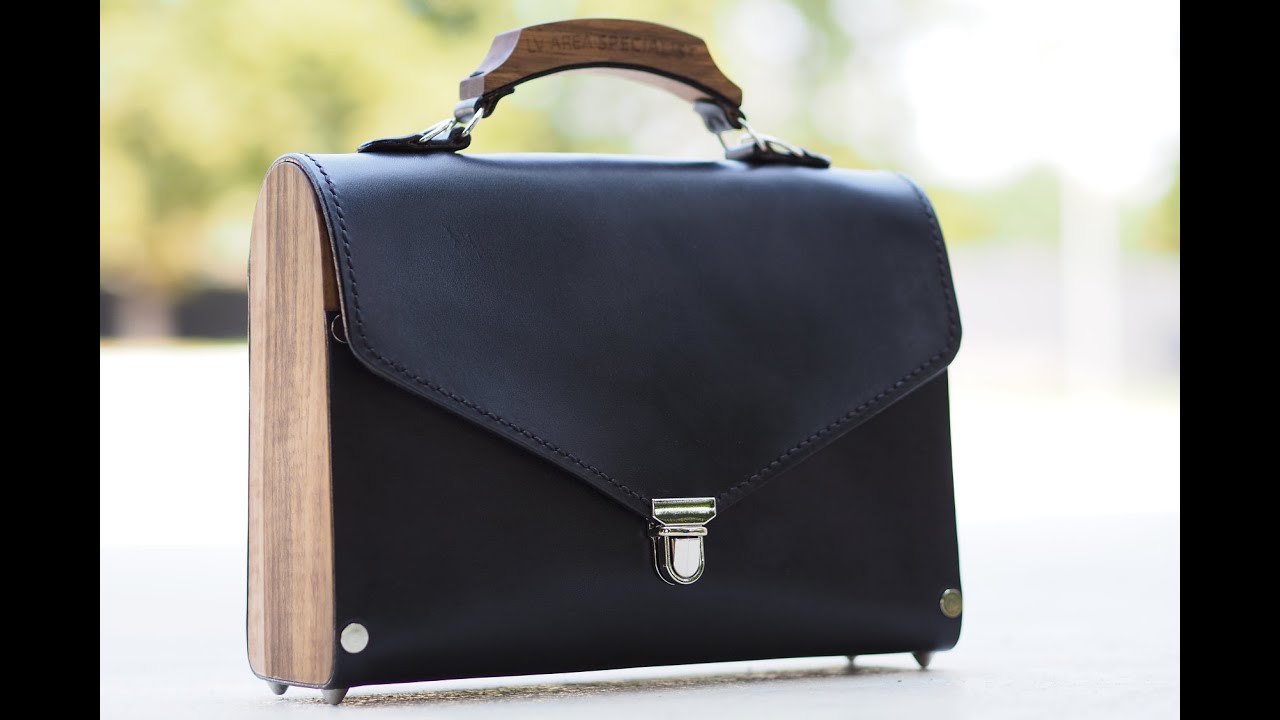 How it's made! Wood & leather bag.