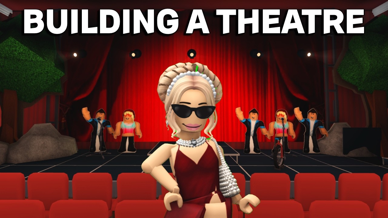 BUILDING A THEATRE In BLOXBURG With The NEW UPDATE ITEMS