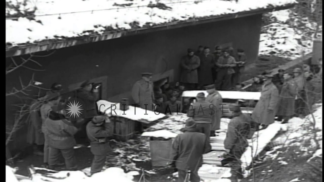 US General Lucian Truscott sets off dynamite detonator and destroys German war fa...HD Stock Footage