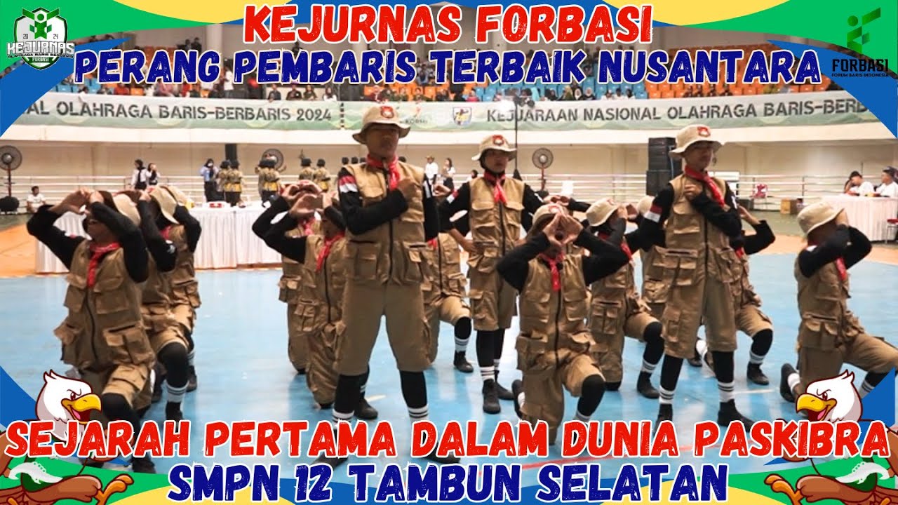 PERANG BINTANG PARA PEMBARIS...!!! PASKIBRA SMPN 12 TAMBUN SELATAN DI KEJUARAAN NASIONAL FORBASI