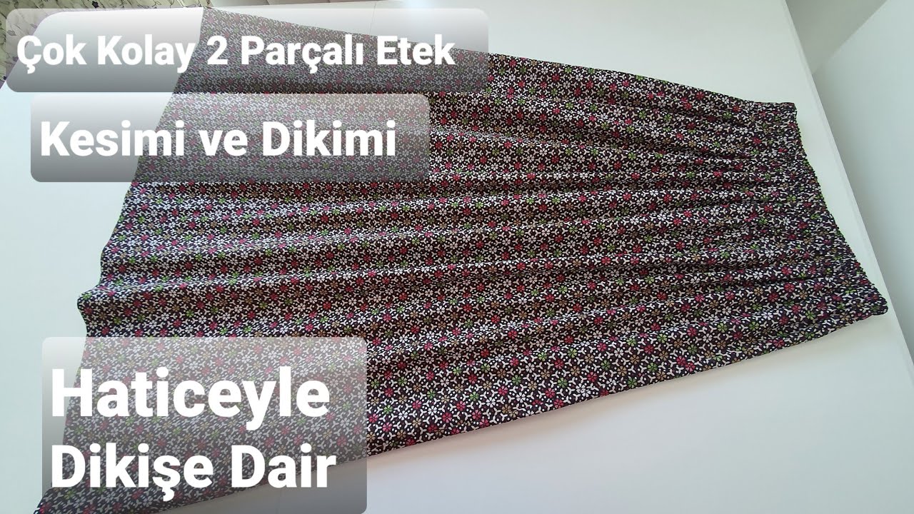 Pratik Kesim İki Parçalı  Kolay Lastikli Etek Dikimi💯💯#lastiklietek #etekdikimi