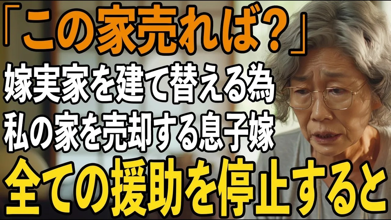 「お義母さんの家、売りますね」嫁実家のリフォームのために”私の家”を売って金を用意させる息子嫁→私が高級老人ホームに引っ越すと...【シニアライフ】【60代以上の方へ】