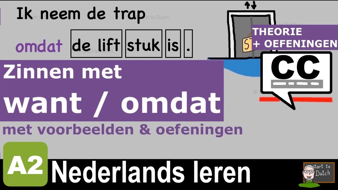 NT2 A2 B1 Want & Omdat (потому что) - Waarom? - Упражнения - Нидерландский язык - 1.2 #learndutch