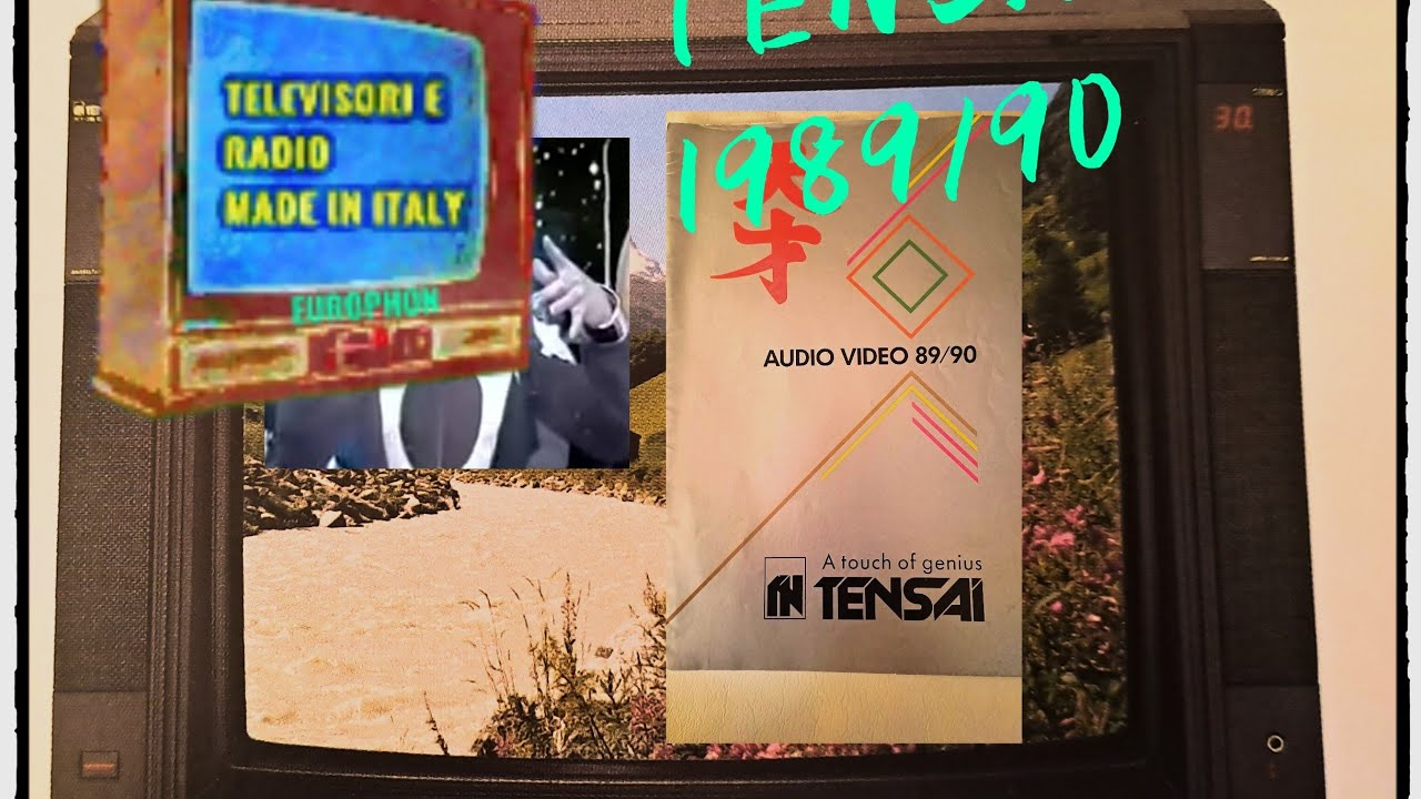 📺🇯🇵TENSAI catalogo audio e video 1989 - sorpresa modelli made in Italy 🇮🇹