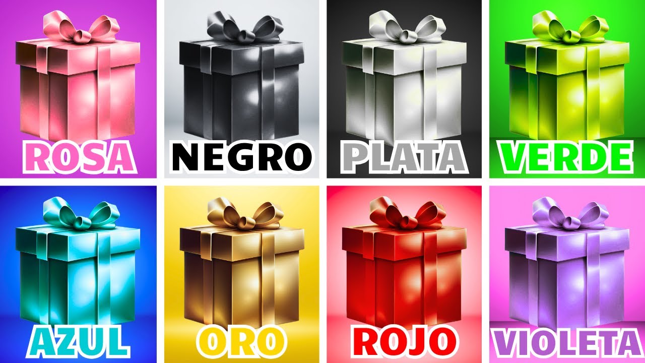 Elige 1 Regalo de 8 🎁💙🩷🌈  - Adivinanzas de Regalos | 8 Cajas Misteriosas