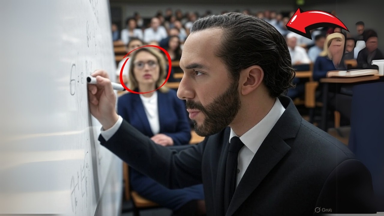 Profesor de c&aacute;lculo intenta humillar a Nayib Bukele sin saber que es un genio en matem&aacute;ticas.