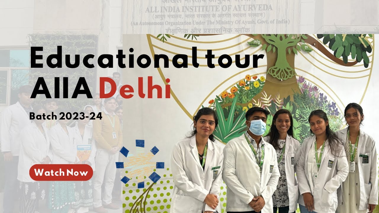 Educational tour AiiA Delhi 🩺| BAMS Batch 23–24 AIIA Delhi Tour 🚍✨ Fun & Learning #djamc #bams #vlog