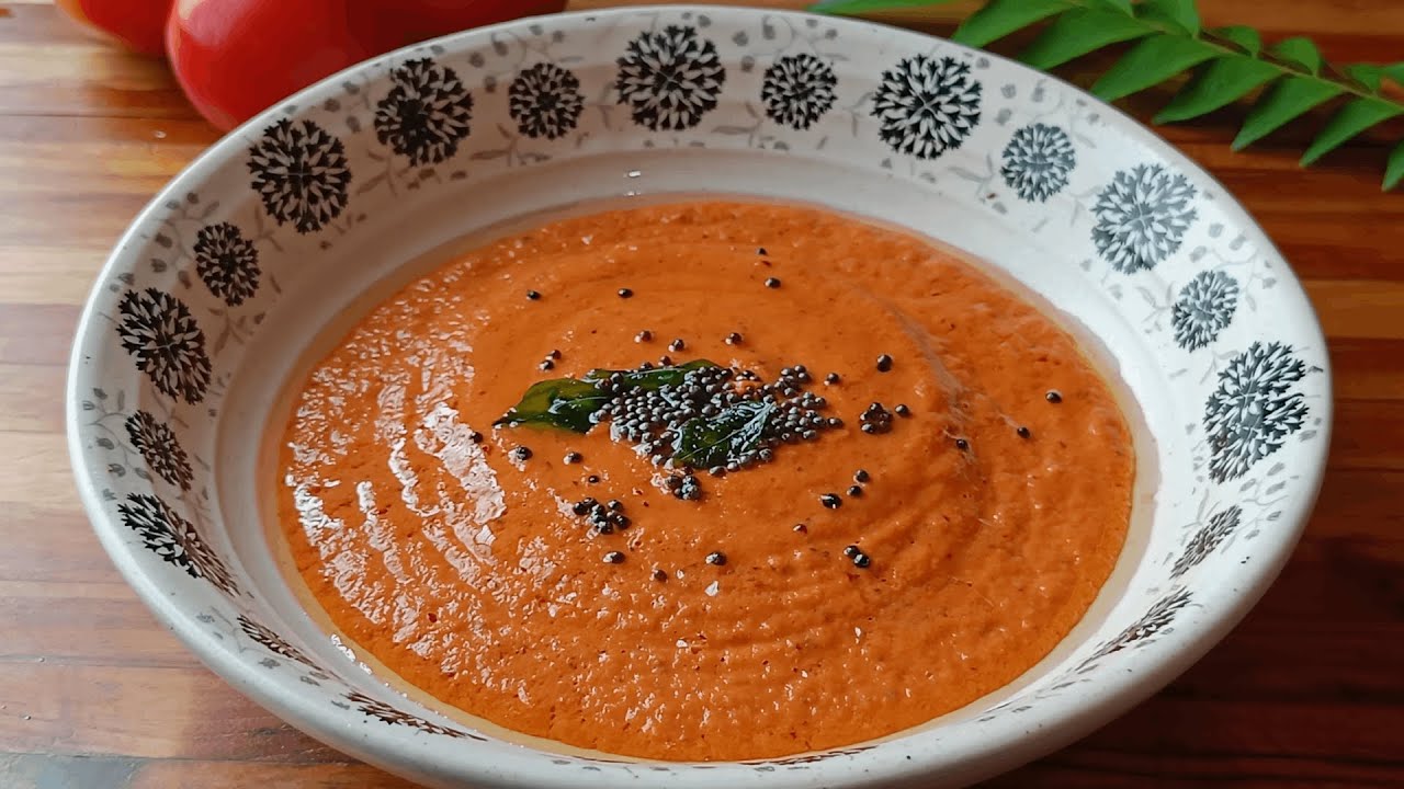 Authentic Tamil-Style Tomato Chutney for Idli, Dosa | Traditional South Indian Tomato Chutney Recipe