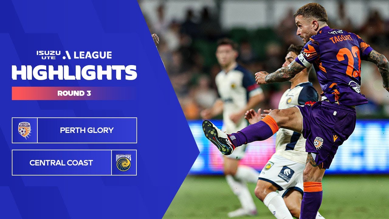 Perth Glory v Central Coast Mariners - Extended Highlights | Isuzu UTE A-League 2023-24 | Round 03