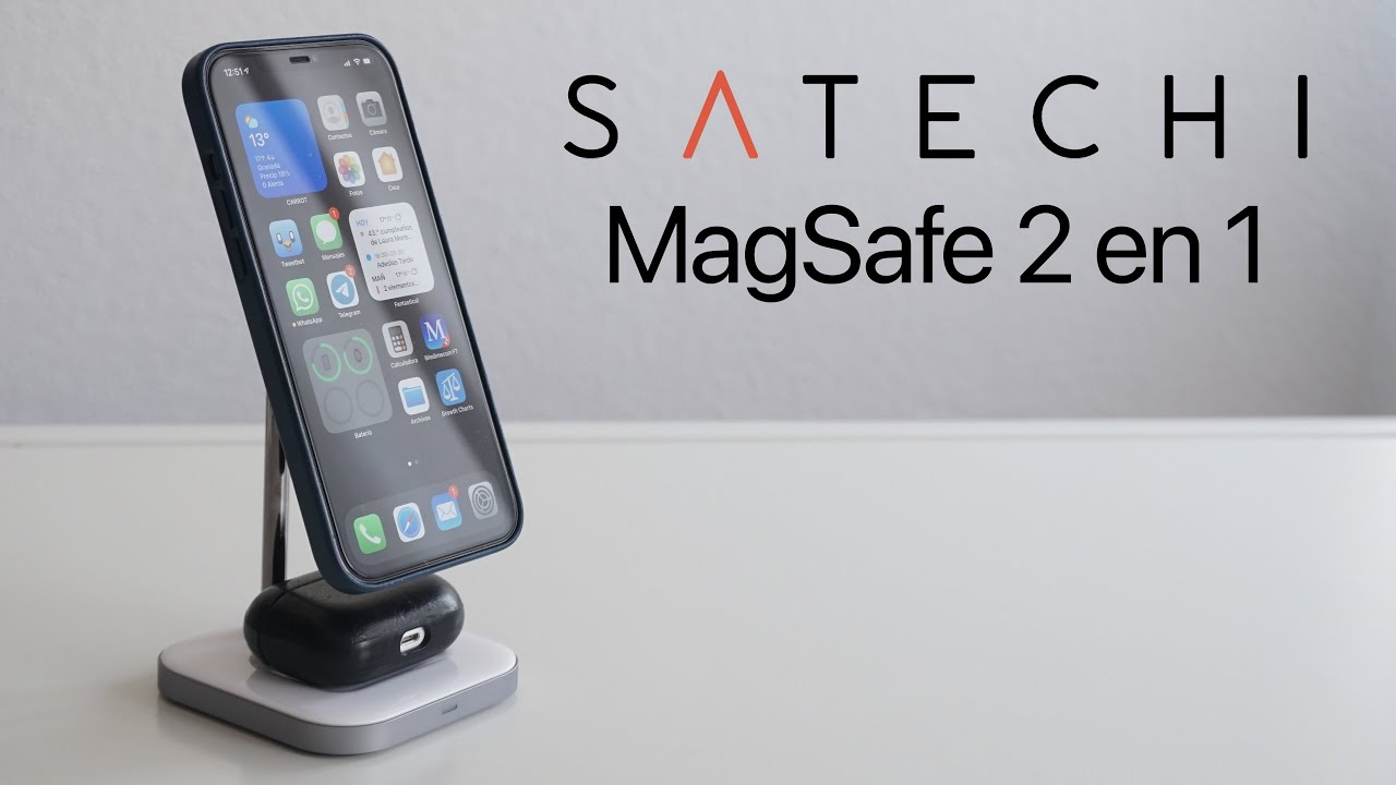 Satechi cargador MagSafe 2 en 1 para tu iPhone y AirPods