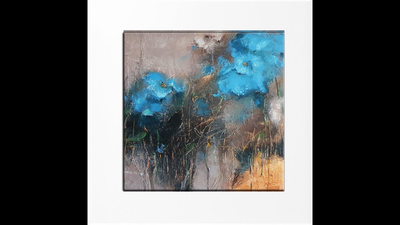 Spontaneous Abstract Floral painting /Textured Acrylic Painting/MariArtHome