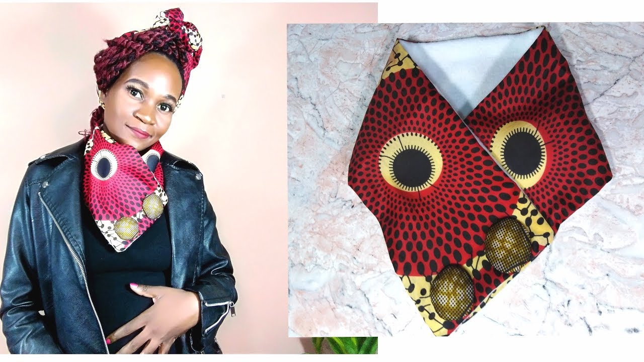 How to make Ankara Neckwarmer DIY African Print Scarf