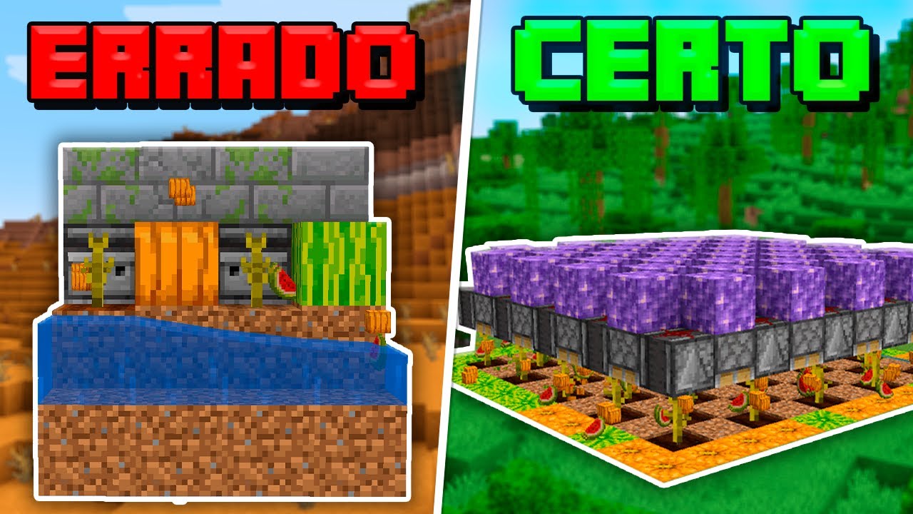 As Farms de Melancia e Abóbora no Minecraft estão Erradas!