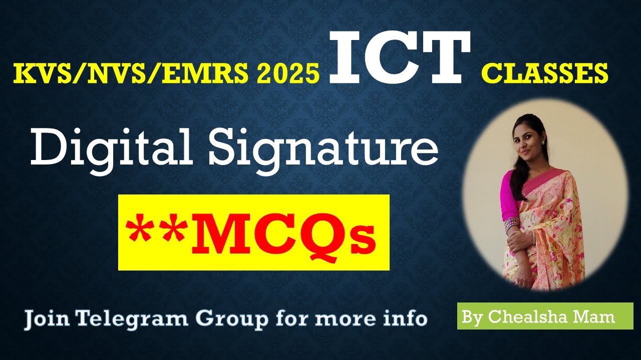 Digital Signature based Question Answer |KVS/NVS/EMRS 2025 Computer Classes | KVS/NVS/EMRS ICT Class