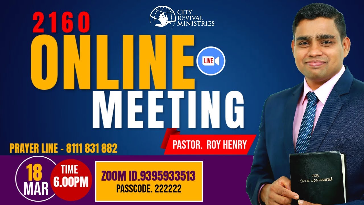 ZOOM LIVE | PR.JOHNYKUTTY | WORSHIP BY: BR.SREERAG CHALAKKUDY