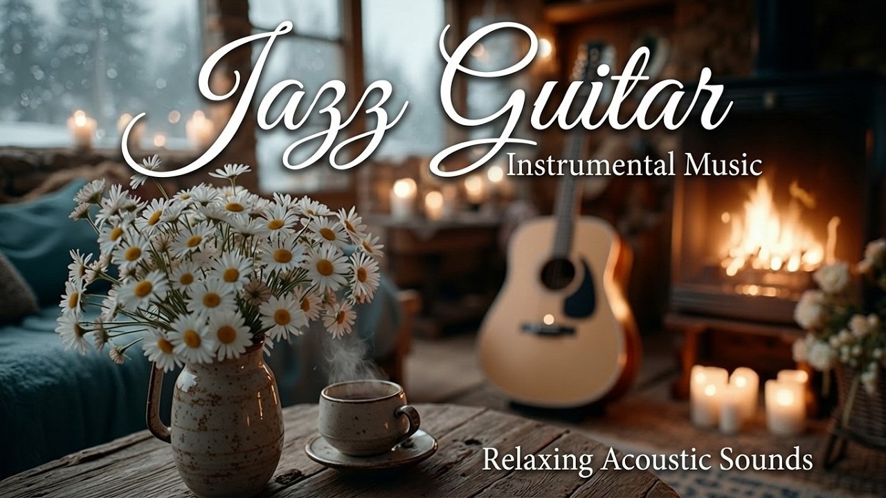 Плавный джаз на гитаре ~ Уютный джаз кофейни для продуктивного утра