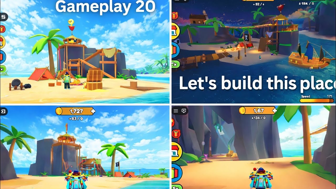 I built a Pirate's island in Resort tycoon 2 ( Gameplay 20 ) ( Roblox )