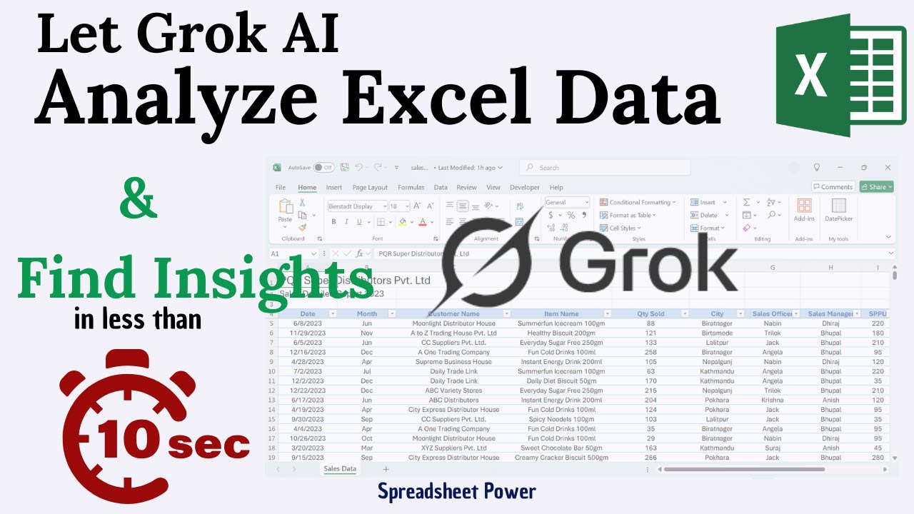 Let Grok AI Analyze Excel Data | Data Analysis Using AI in 10 Seconds