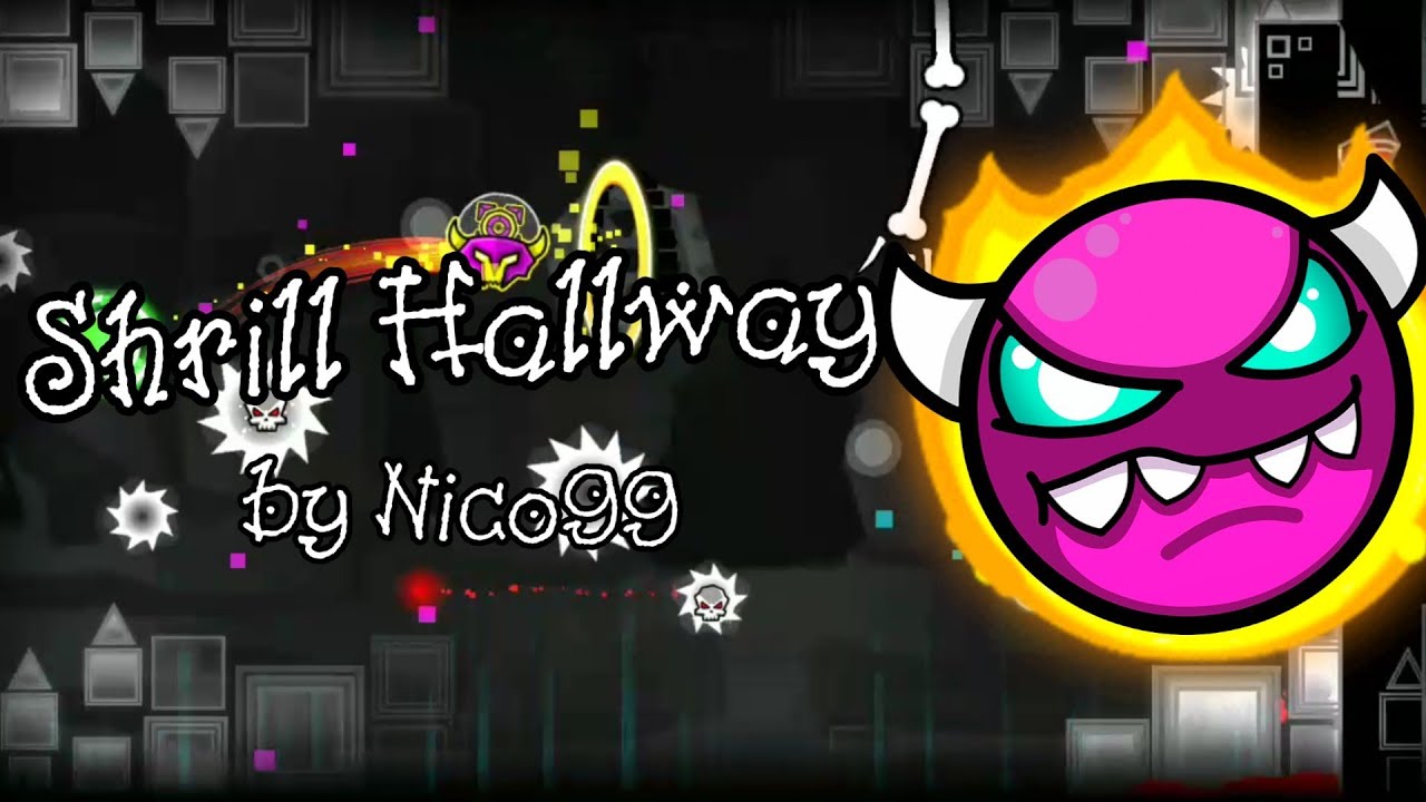 [Mobile] Shrill Hallway by Nico99 (Medium Demon) (All Coins) | Geometry Dash