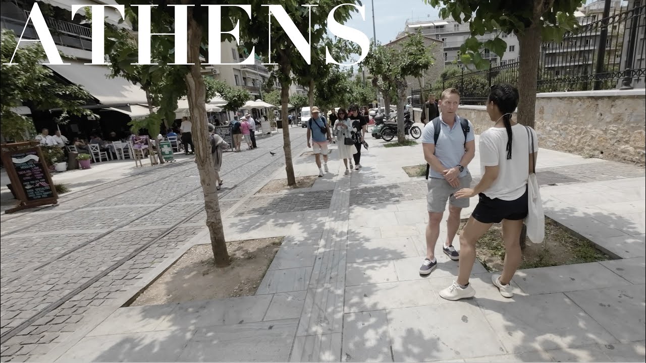 Athens Street Walk | Koukaki Makrygianni Dionysiou Areopagitou | Athens Greece [4K HDR]