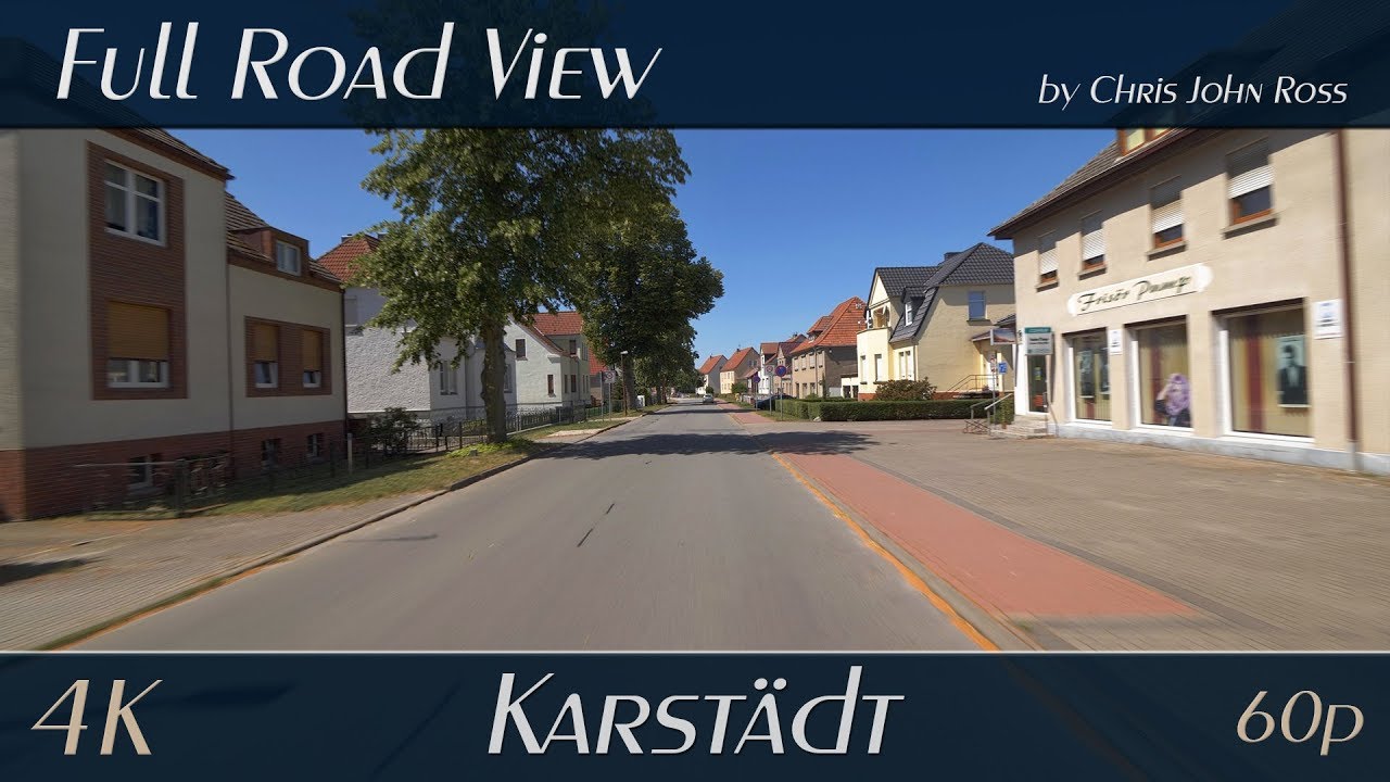 Karstädt, Brandenburg, Germany: Straße des Friedens, Postliner Straße, Putlitzer Straße - 4K (2160p)