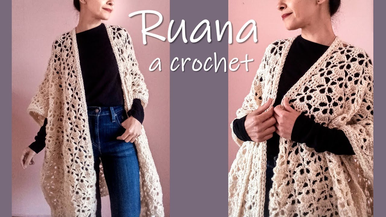 Ruana/Poncho a crochet ¡SÚPER FÁCIL Y CÓMODA!!