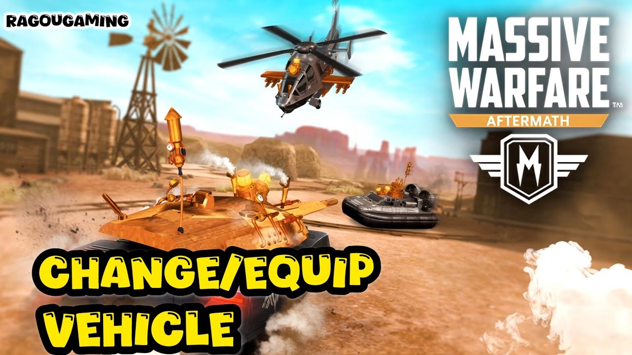 How to Change | Equip Vehicle in Massive Warfare Tank Battle 