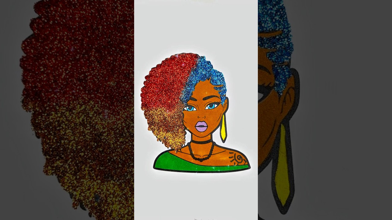 DIY glitter punk hair girl kids easy art #kids #hair #girl #glitter #kidsart