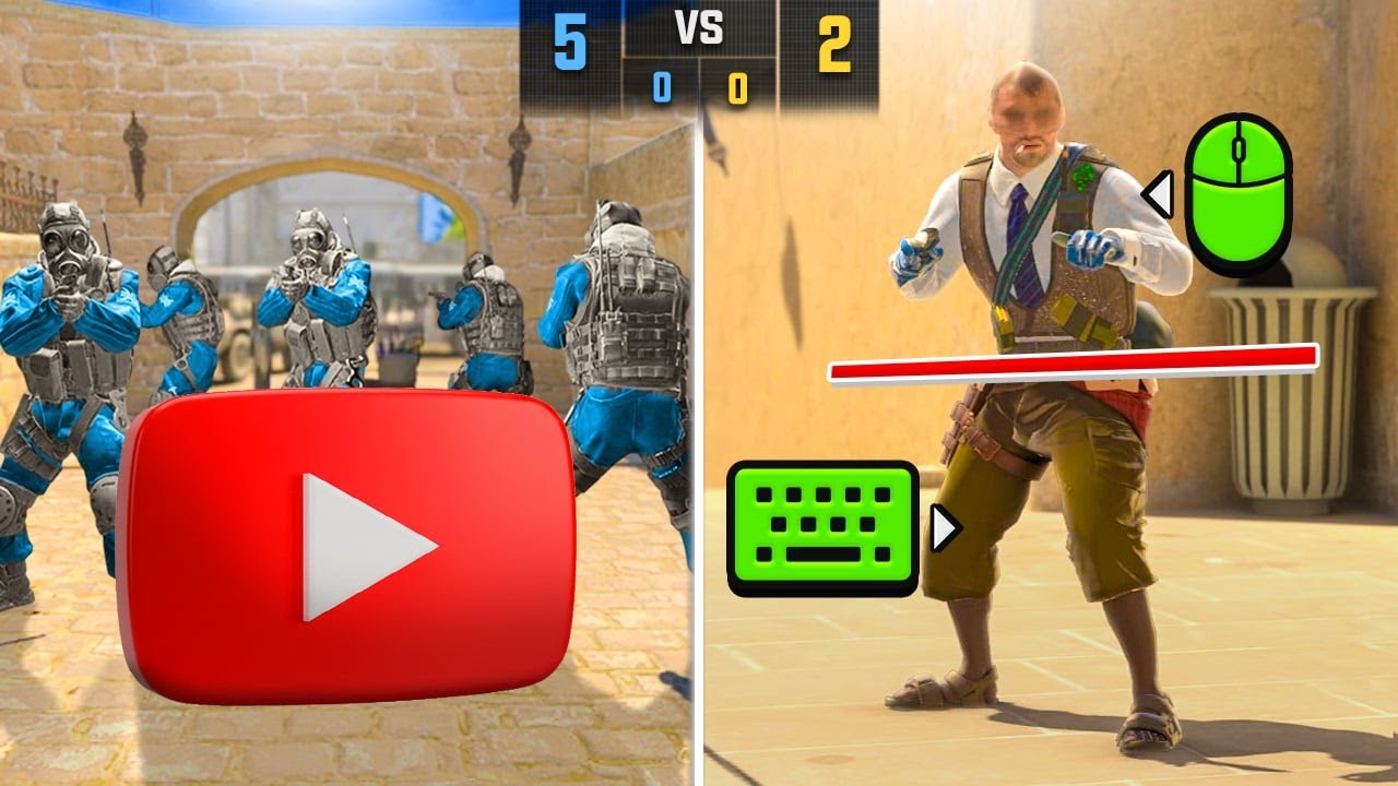 ME and DENF on one computer vs 5 YOUTUBERS in CS2!